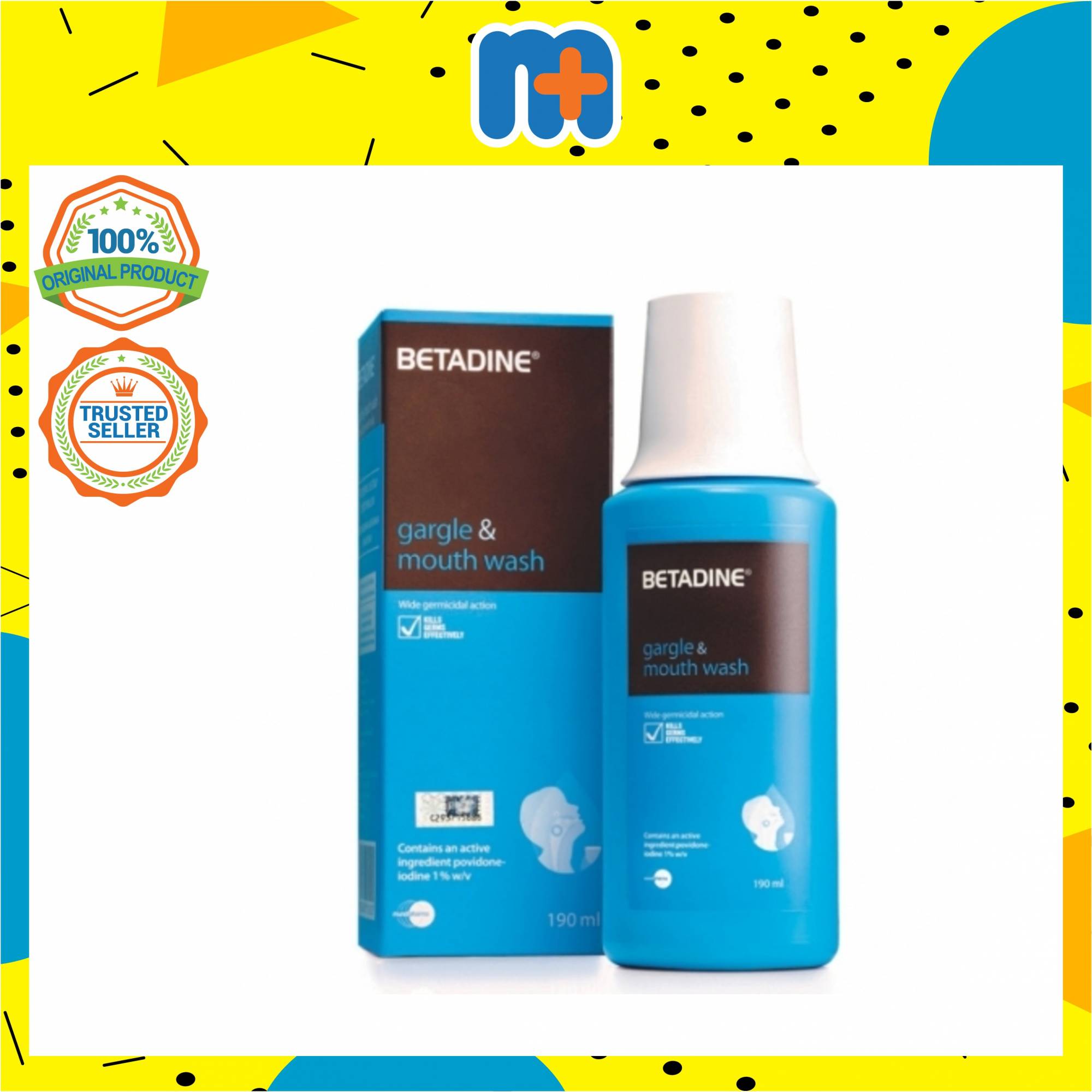 [MPLUS] Betadine Gargle & Mouth Wash 190Ml